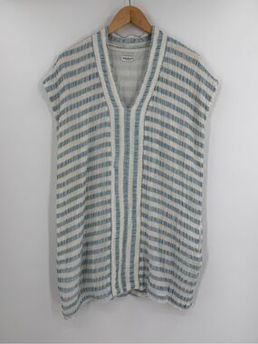 Horses Atelier Gauze Short Smoking Dress | Blue/White Stripe | M/L